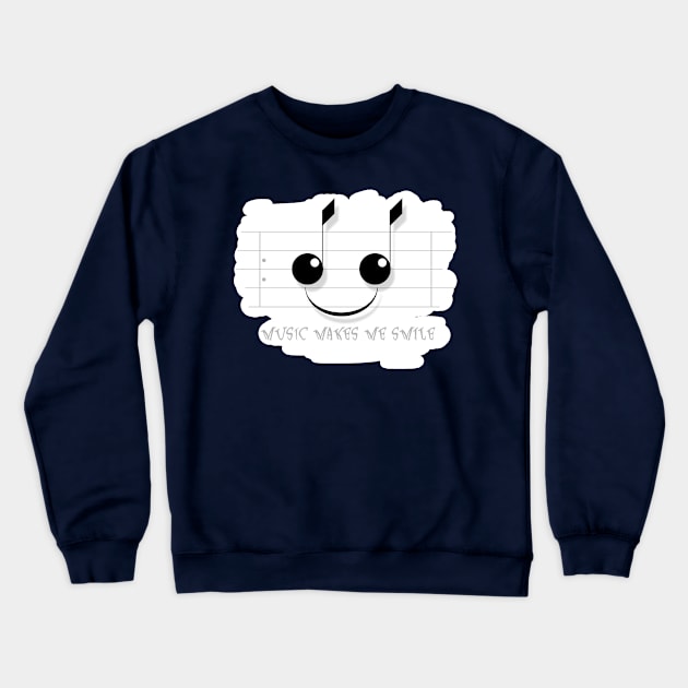 Music Smile Crewneck Sweatshirt by EJTees